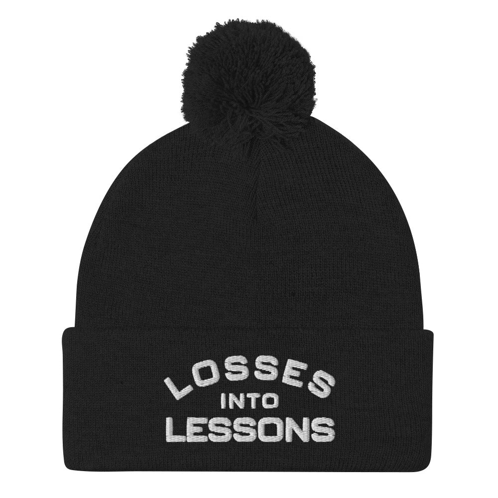 Losses Into Lessons Pom-Pom Beanie - Wear KP