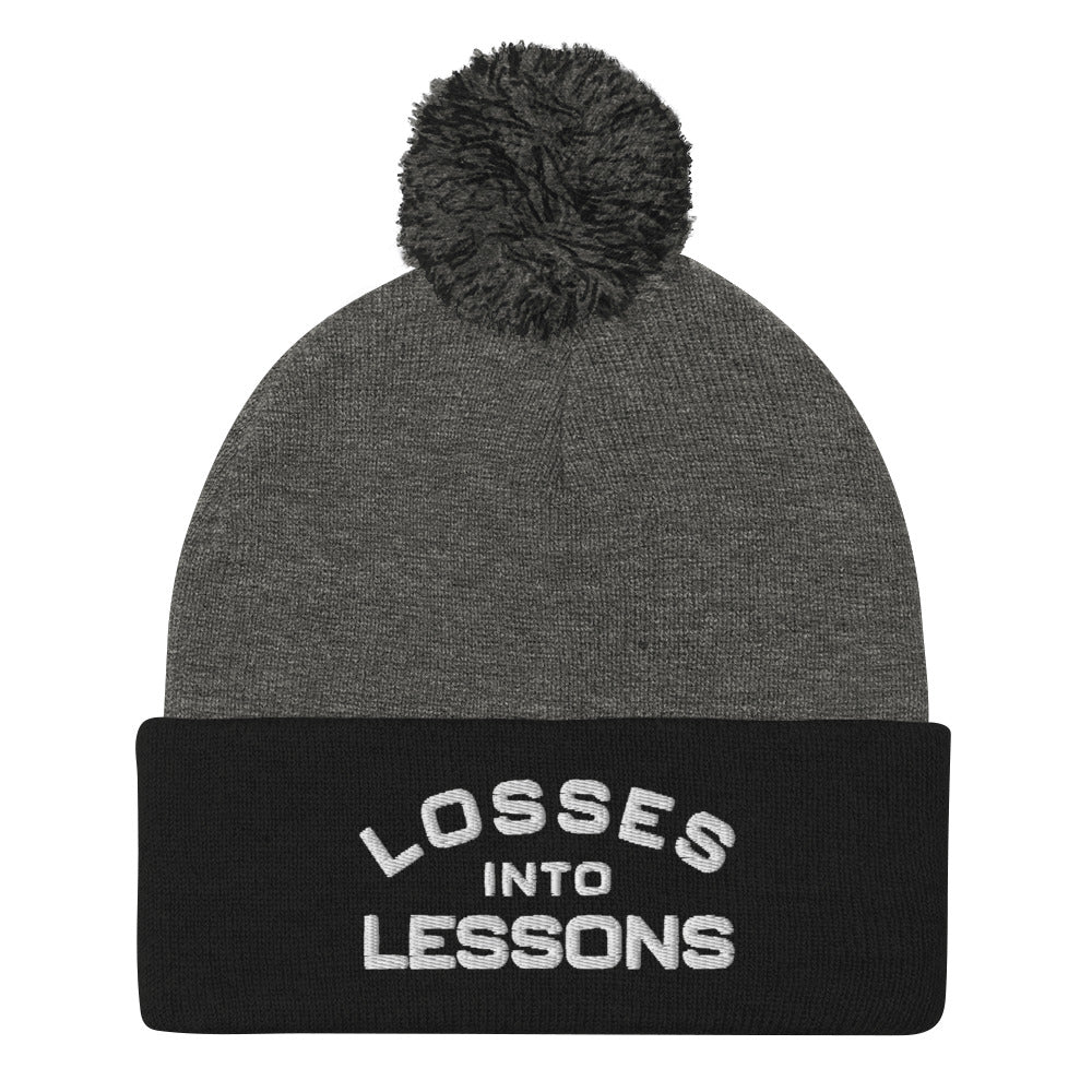 Losses Into Lessons Pom-Pom Beanie - Wear KP