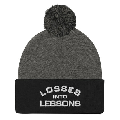 Losses Into Lessons Pom-Pom Beanie - Wear KP