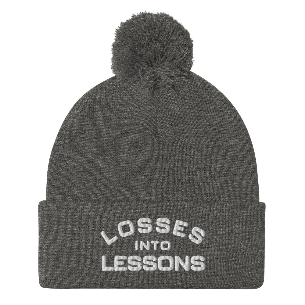 Losses Into Lessons Pom-Pom Beanie - Wear KP