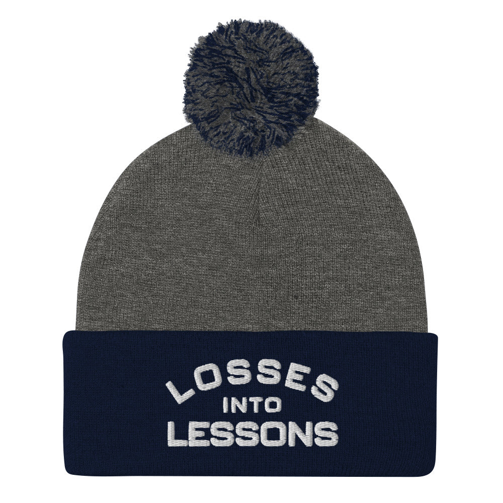 Losses Into Lessons Pom-Pom Beanie - Wear KP