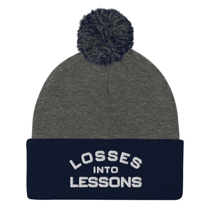 Losses Into Lessons Pom-Pom Beanie - Wear KP
