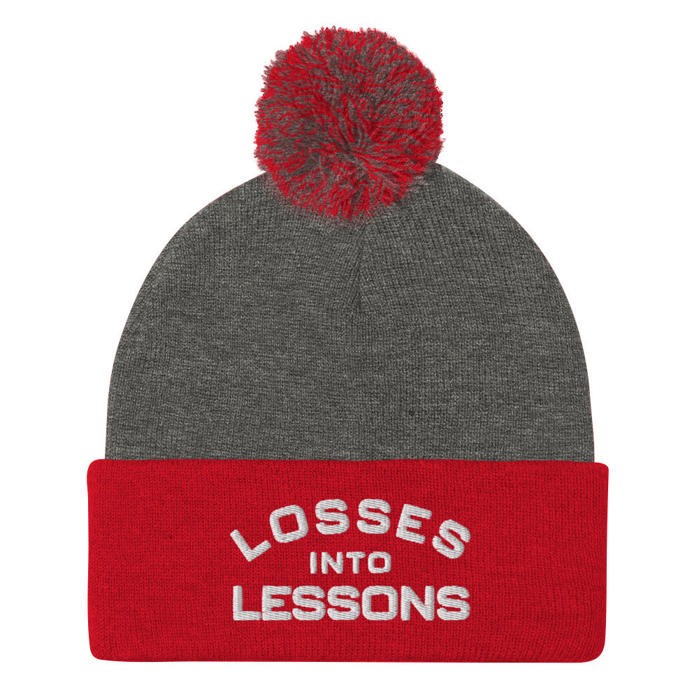 Losses Into Lessons Pom-Pom Beanie - Wear KP