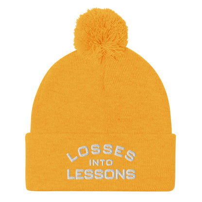 Losses Into Lessons Pom-Pom Beanie - Wear KP