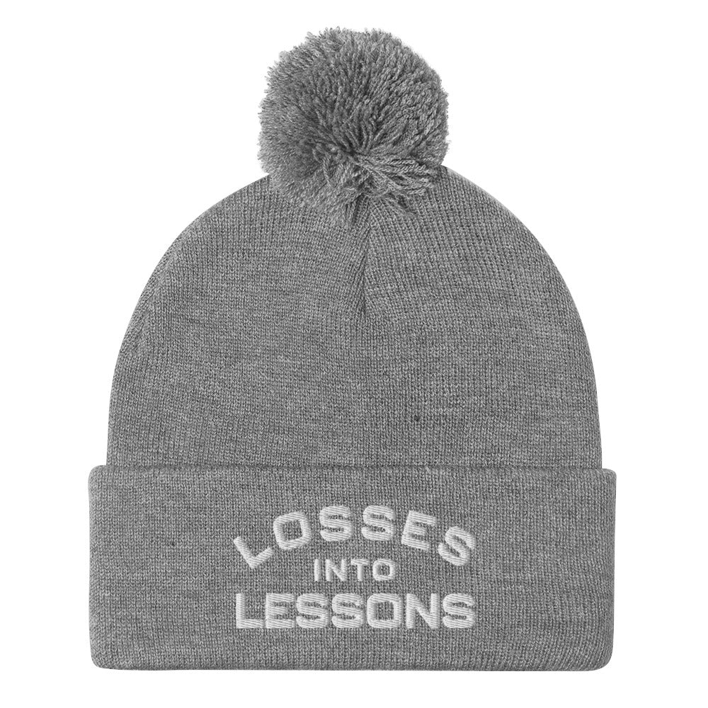 Losses Into Lessons Pom-Pom Beanie - Wear KP