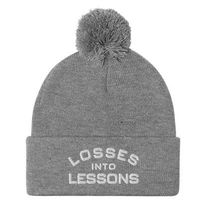 Losses Into Lessons Pom-Pom Beanie - Wear KP