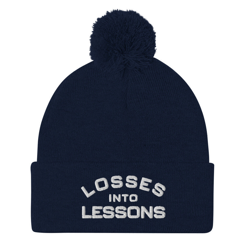 Losses Into Lessons Pom-Pom Beanie - Wear KP