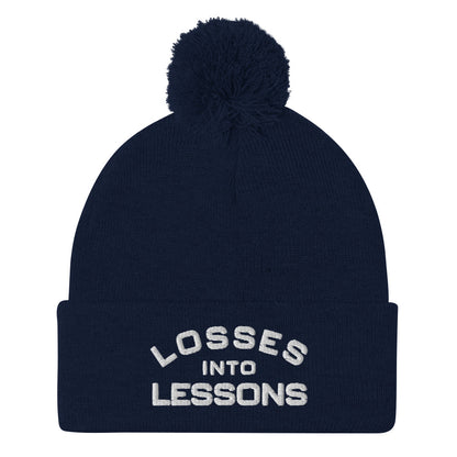 Losses Into Lessons Pom-Pom Beanie - Wear KP