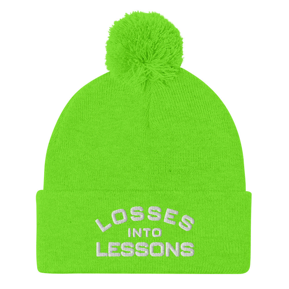 Losses Into Lessons Pom-Pom Beanie - Wear KP