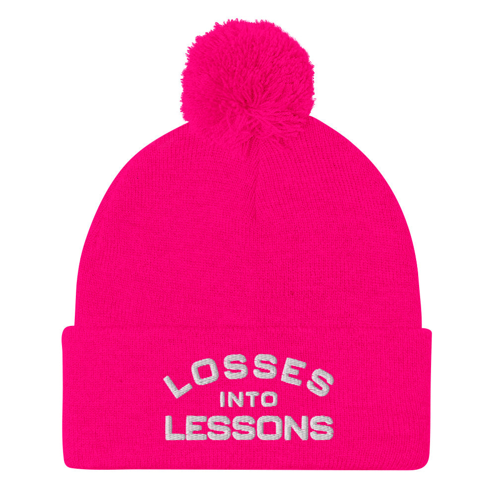 Losses Into Lessons Pom-Pom Beanie - Wear KP