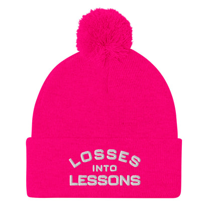 Losses Into Lessons Pom-Pom Beanie - Wear KP