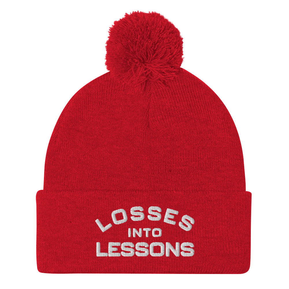 Losses Into Lessons Pom-Pom Beanie - Wear KP