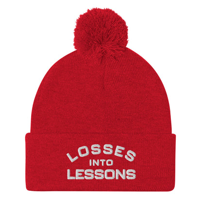 Losses Into Lessons Pom-Pom Beanie - Wear KP