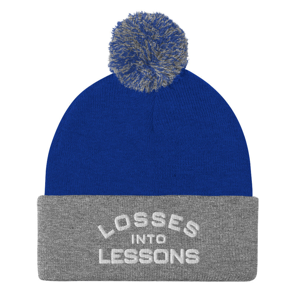 Losses Into Lessons Pom-Pom Beanie - Wear KP