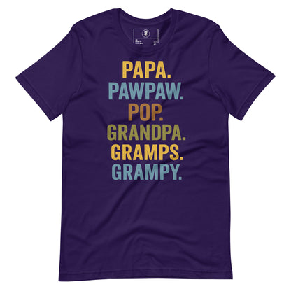 Grandpa Energy Papa, Pops, Gramps, Grandpa - Tee - Wear KP